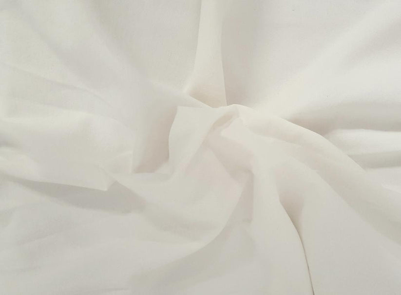 1 Yard Prewashed Off White Woven Tencel Cotton Twill Fabric Soft Durable Material