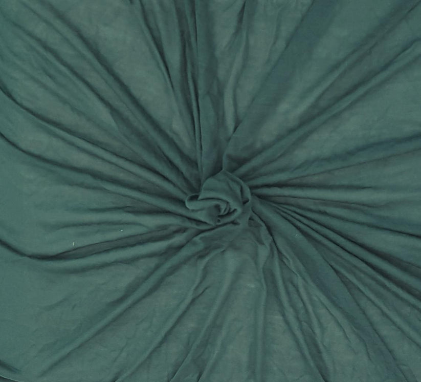 1 Yard Hunter Green Silk Modal Jersey Fabric Soft Stretch Knit for Luxury Apparel Projects