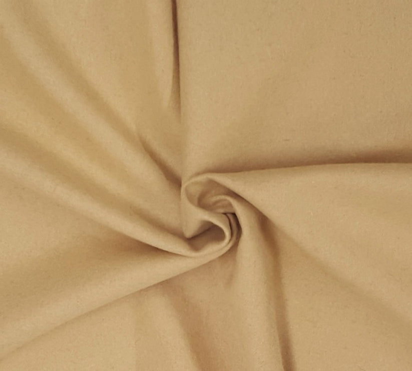 1 Yard Beige Woven Wool Fabric Offers Timeless Versatility that Require Warmth Structure, and Elegance.