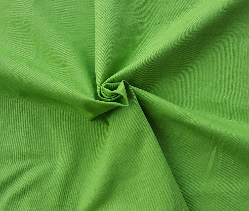 1 Yard Lime Organic Cotton Twill Fabric Durable Lightweight Workwear Material 60 Inch Width