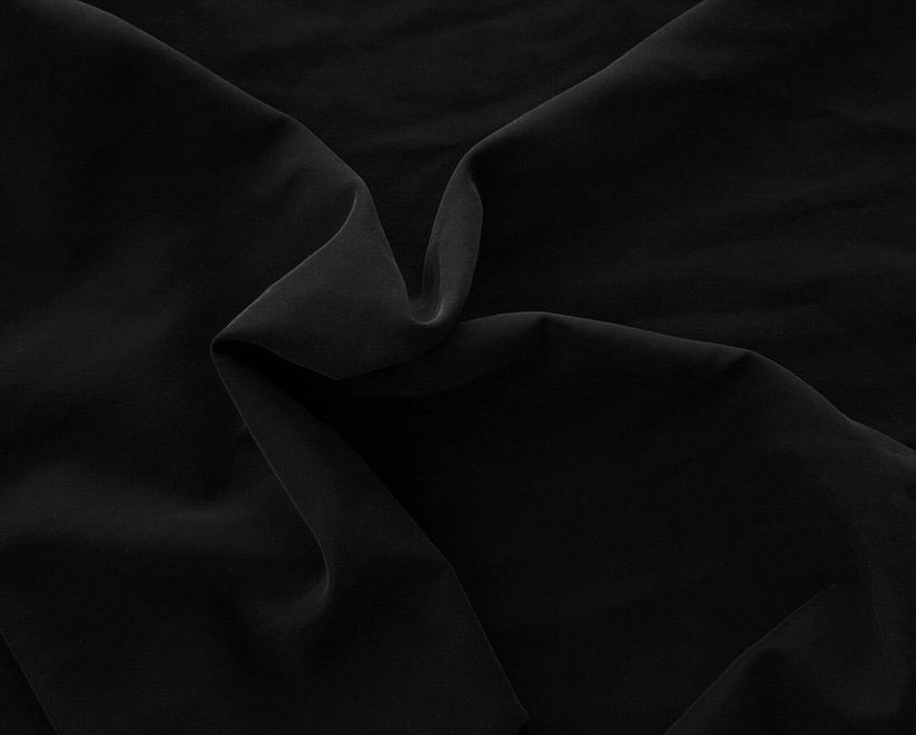 1 Yard Woven Off Black Micro Brushed Modal Blend Fabric Soft Smooth Lightweight Drape
