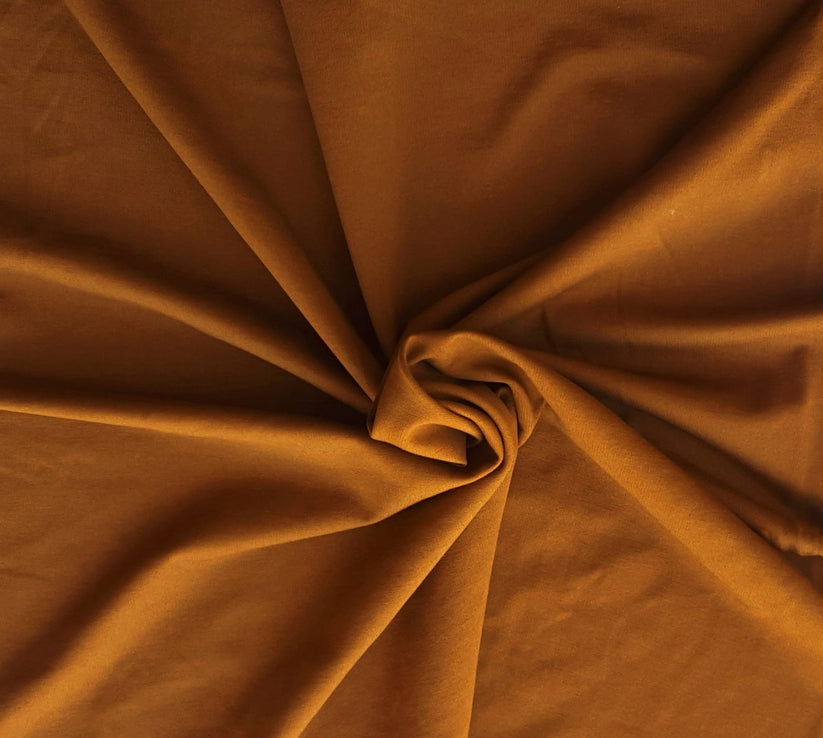 1 Yard Cocoa Ponte De Roma Knit Fabric Modal Spandex Blend for Pants Skirts Dresses