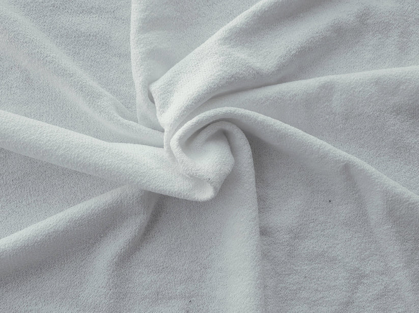 1 Yard Bleach Cotton Sweater Knit Back French Terry Fabric Soft Warm Durable