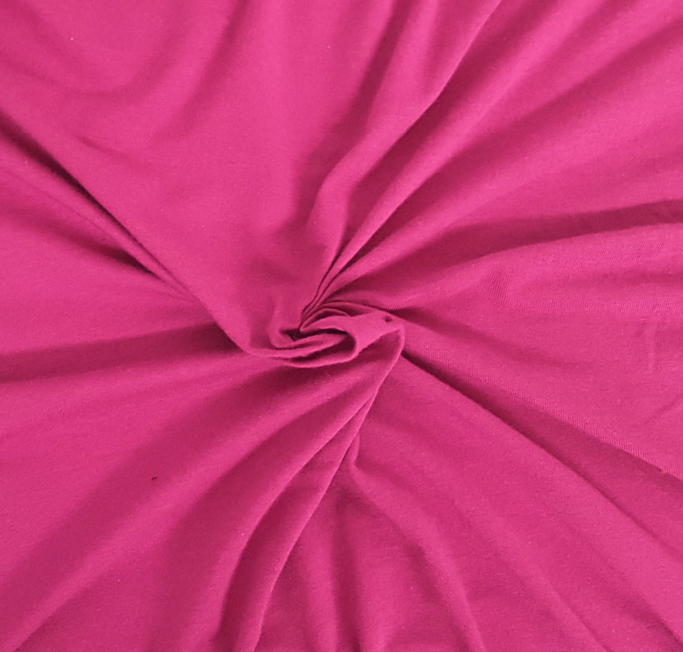 1 Yard Berry Cotton Spandex Jersey Fabric Soft Stretch Knit for Tees, Leggings & Loungewear