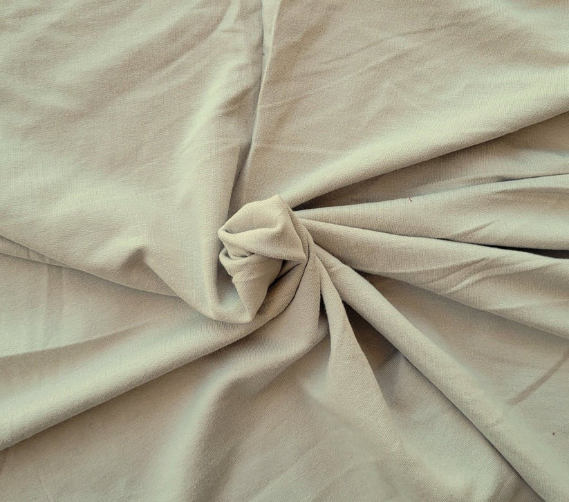 1 Yard Stone Modal Cotton Spandex French Terry Fabric Soft Stretch Knit For Joggers 64 Inches width