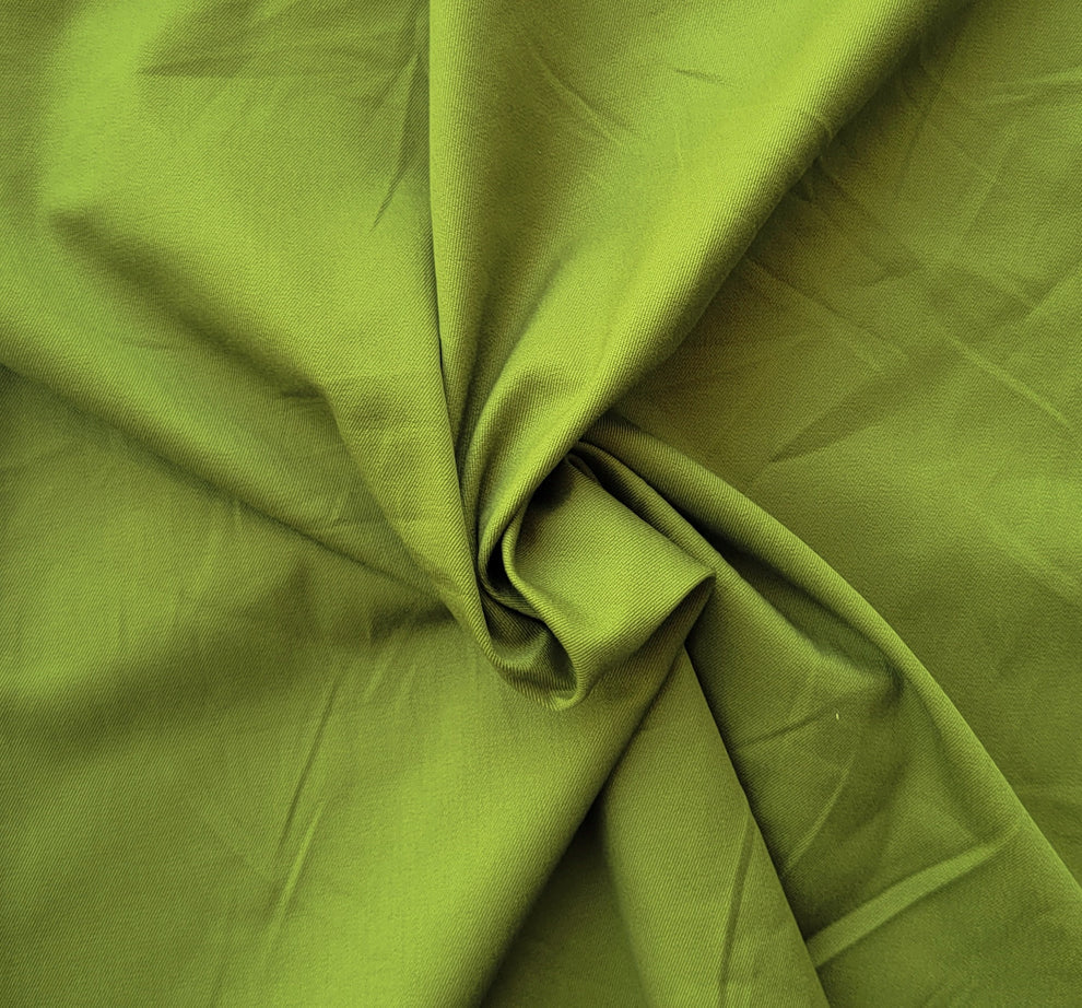 1 Yard Kiwi Cotton Twill Spandex Fabric Stretch Woven Midweight Durable Material