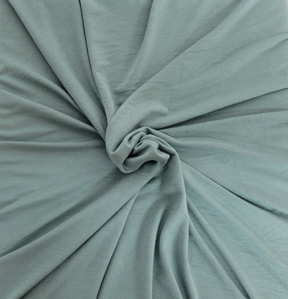 1 Yard Sage Bamboo Spandex Jersey Knit Fabric Soft Eco Material 60 Inch Width