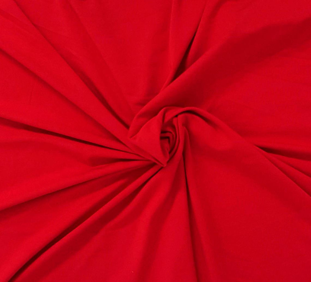 1 Yard Scarlet ProModal Spandex Jersey Knit Fabric for Apparel, Activewear, Dresses and DIY Sewing