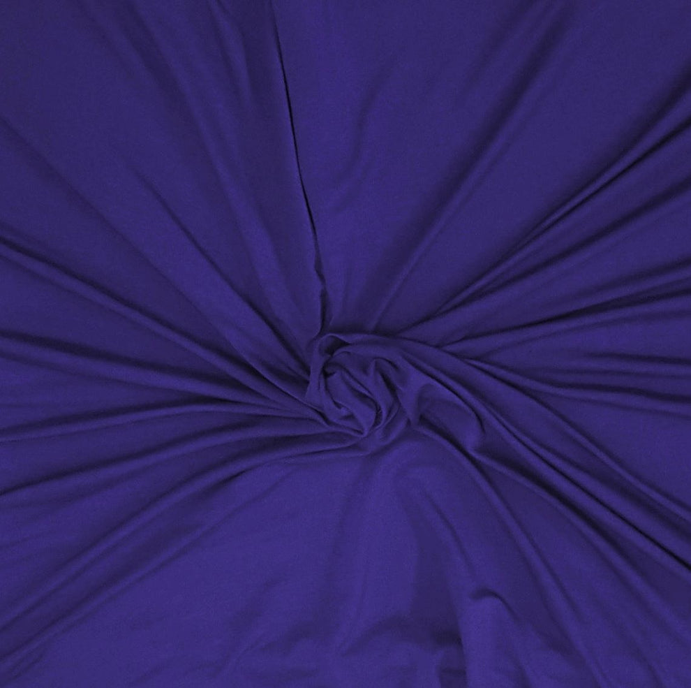 1 Yard Blue Violet Rayon Spandex Jersey Knit Fabric Soft Stretchy Lightweight Material for Apparel