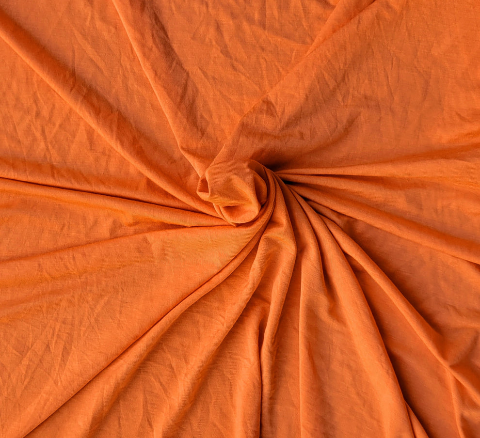 1 Yard Cantaloupe Melon Modal Rayon Spandex Jersey Knit Fabric Stretch Soft