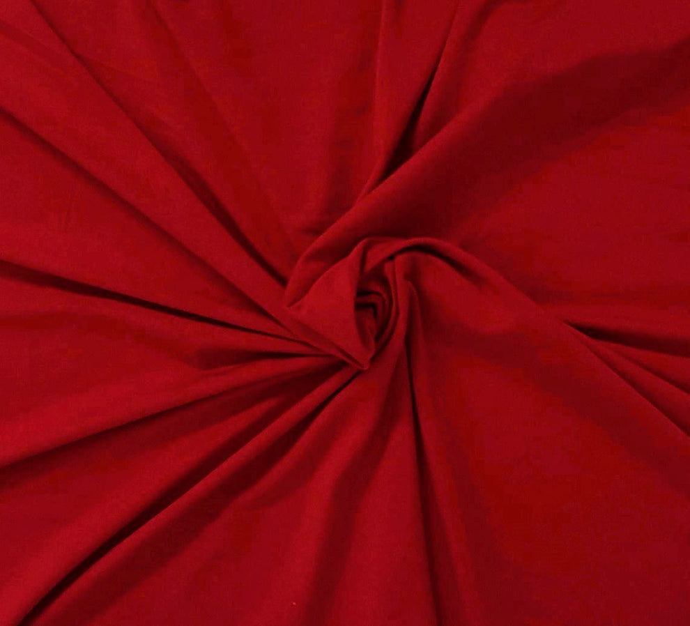 1 Yard Burgundy Modal Rayon Spandex Jersey Knit Fabric for Tops, Dresses, and DIY Apparel