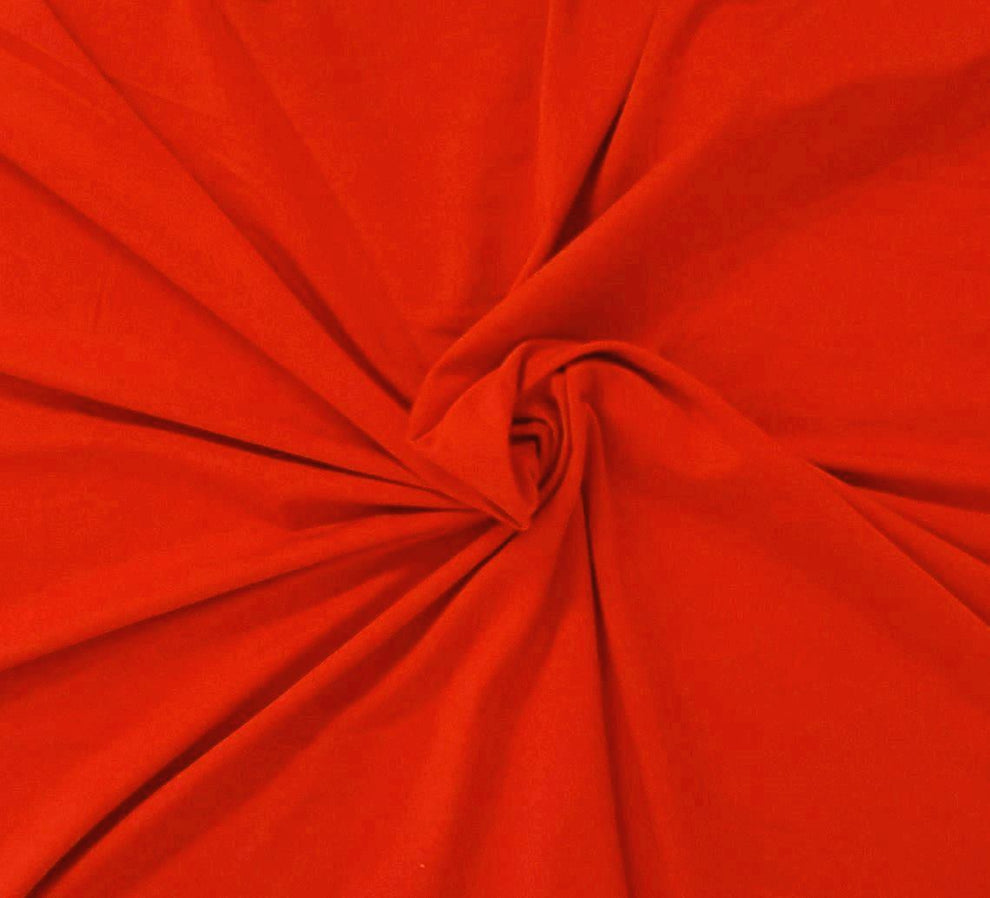 1 Yard Orange Modal Rayon Spandex Jersey Fabric Soft Stretch Knit Material For Dressmaking And Craft Projects