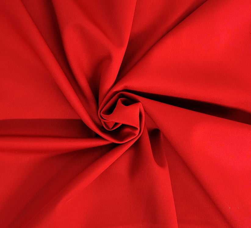 1 Yard Red Nylon Polyester Spandex Activewear Jersey Knit Fabric