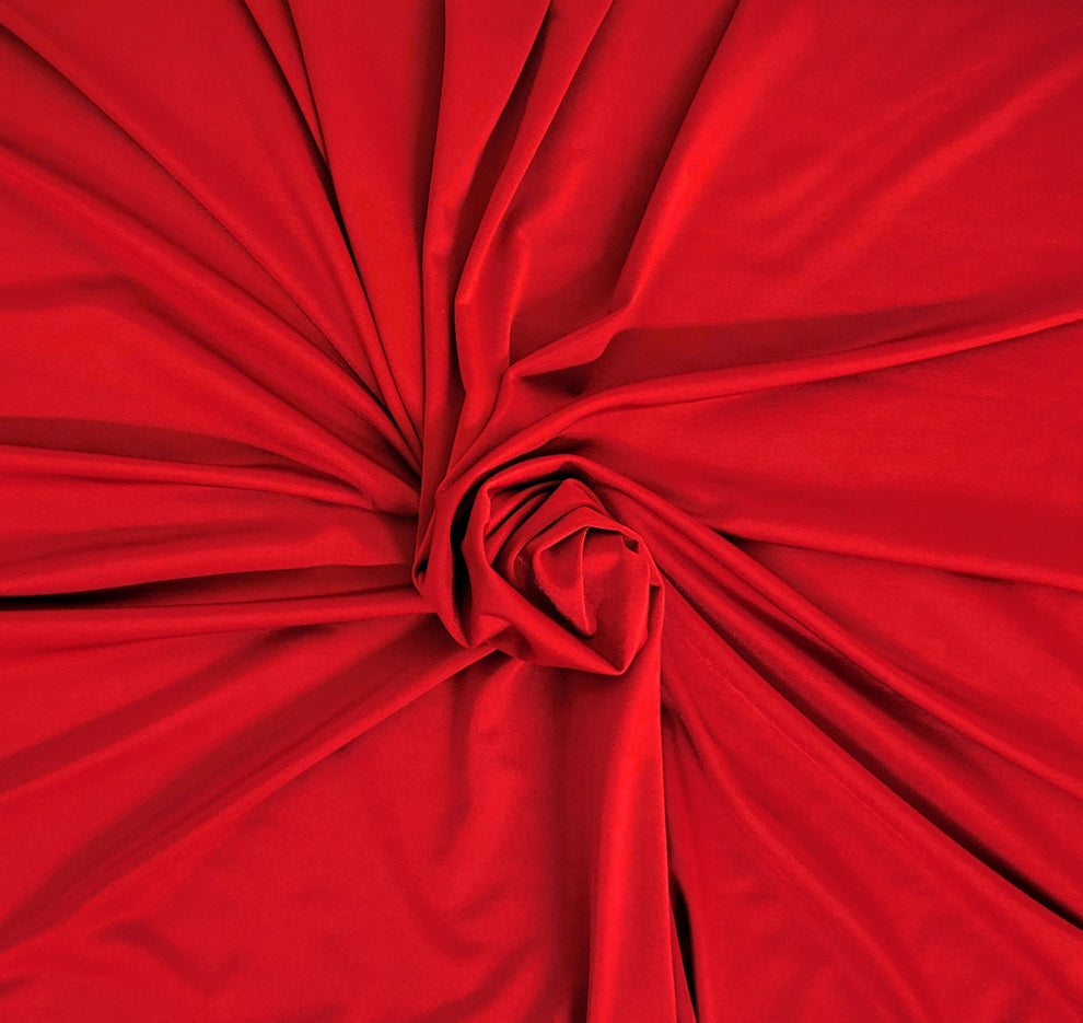 1 Yard Red Nylon Spandex Activewear Jersey Knit Fabric Stretchy Lightweight Material