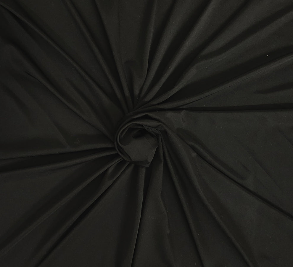 1 Yard Black Nylon Spandex Activewear Jersey Knit Fabric