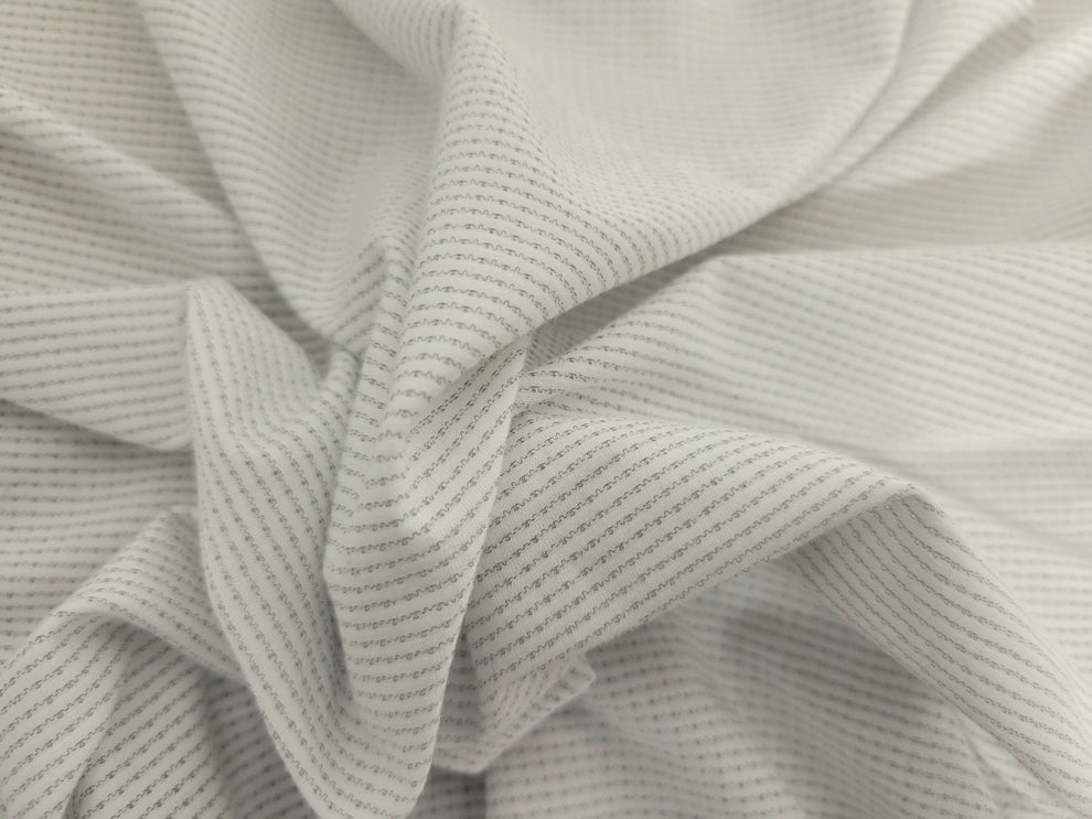 1 Yard White Micro Modal Spandex Carbon Mesh Jersey Ultra Soft, Lightweight, Breathable Fabric for Performance & Everyday Wear