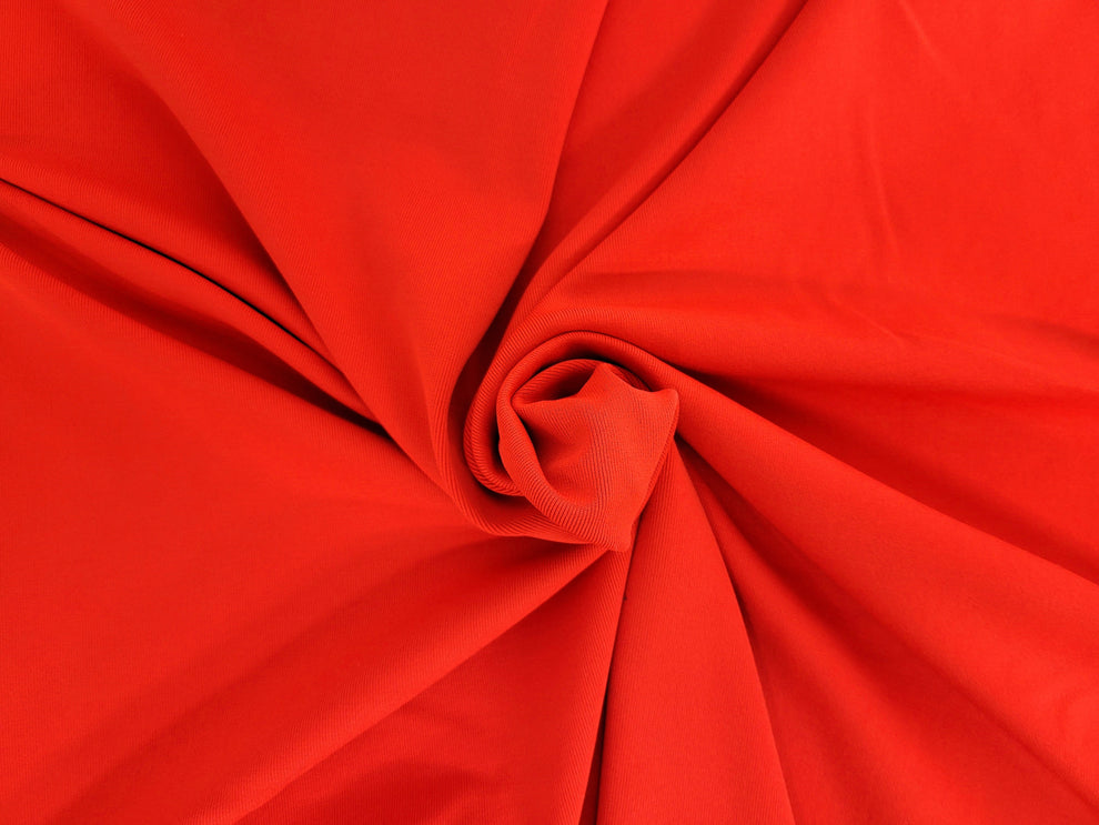 1 Yard Tomato Nylon Spandex 1x1 Rib Knit Fabric Stretchy Soft Durable Material