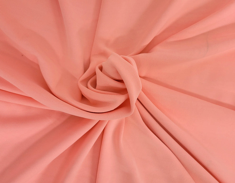 1 Yard Pink Nylon Spandex 1x1 Rib Knit Fabric Soft Stretchy Texture