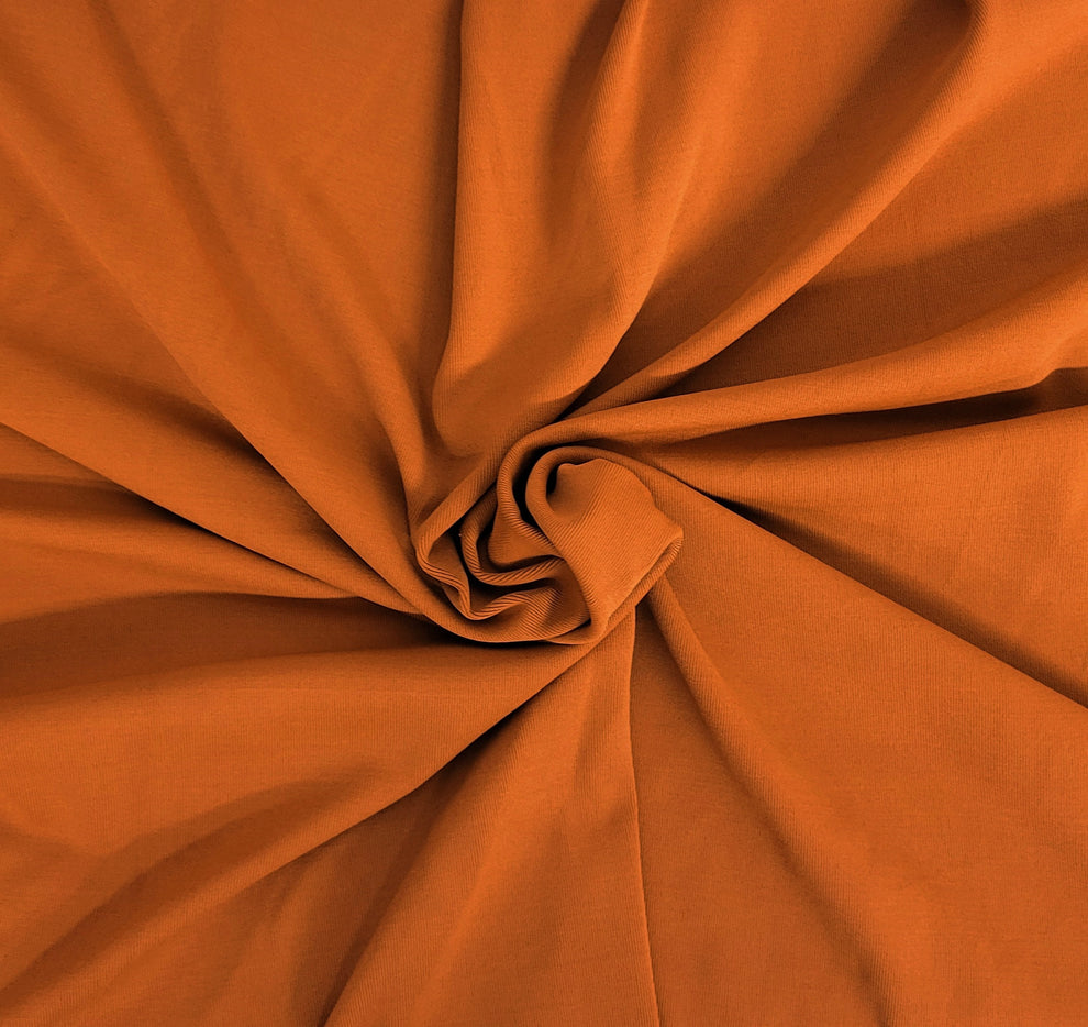 1 Yard Caramel Nylon Spandex Rib Knit Fabric Soft Stretch Rib Knit for Activewear & Casual Tops