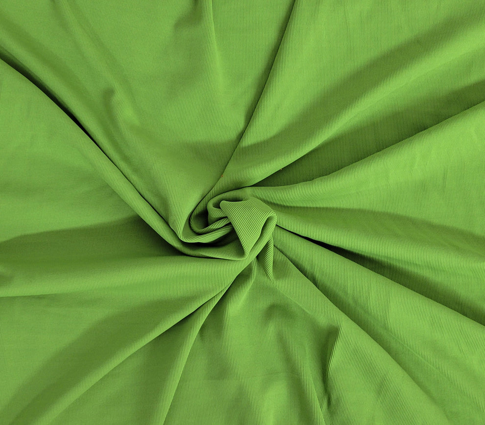 1 Yard Wasabi Nylon Spandex 1x1 Rib Knit Fabric Stretchy Soft Durable Material