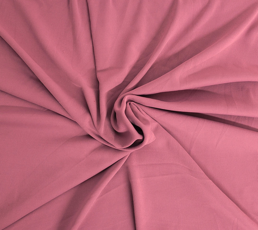 1 Yard Lavender Nylon Spandex 1x1 Rib Knit Fabric Stretch Lightweight Soft Texture