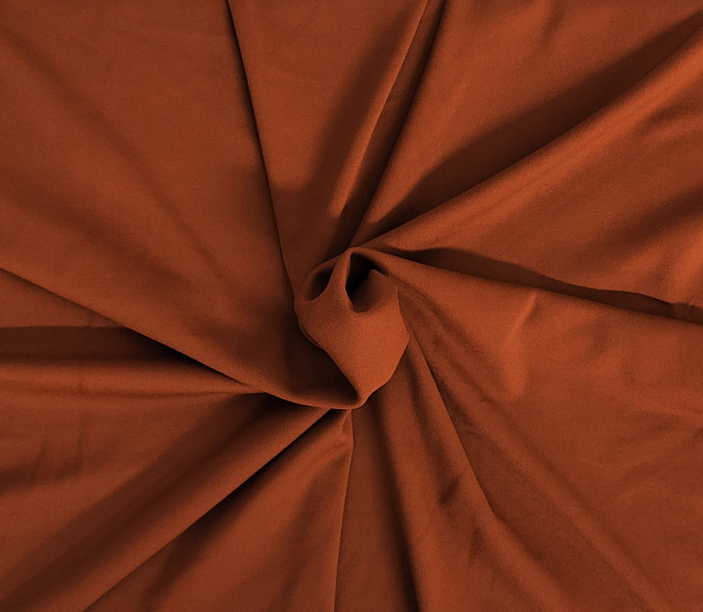 1 Yard Milk Chocolate Nylon Spandex 1x1 Rib Knit Fabric Stretchy Soft Durable