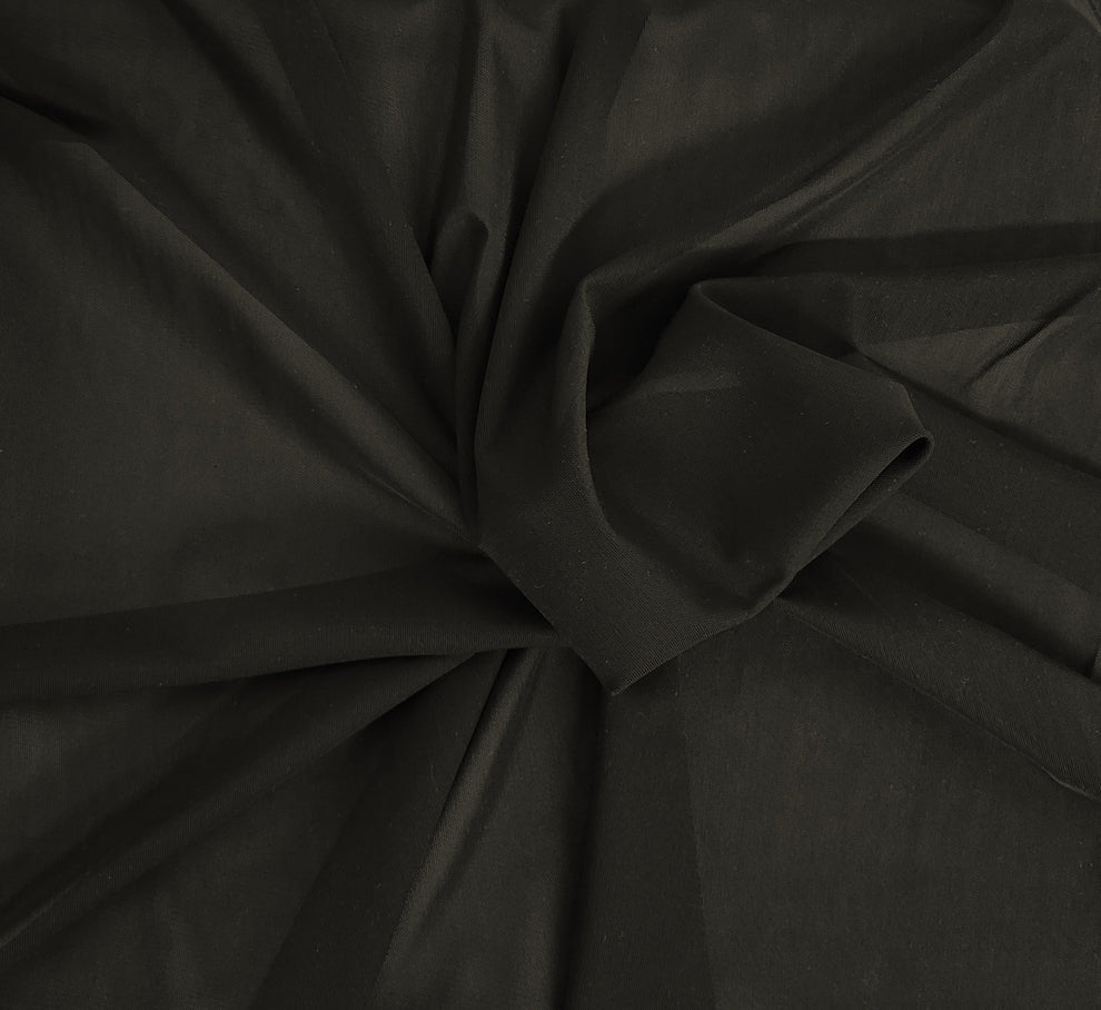 1 Yard Black Nylon Spandex Power Mesh Knit Fabric for Activewear & Costumes