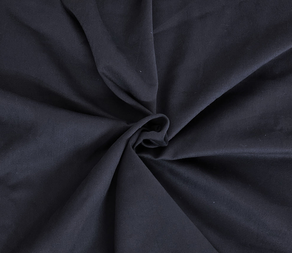 1 Yard Navy Brushed Cotton Twill Fabric For Pants Uniforms Jackets Skirts Crafts 58 Inch Wide