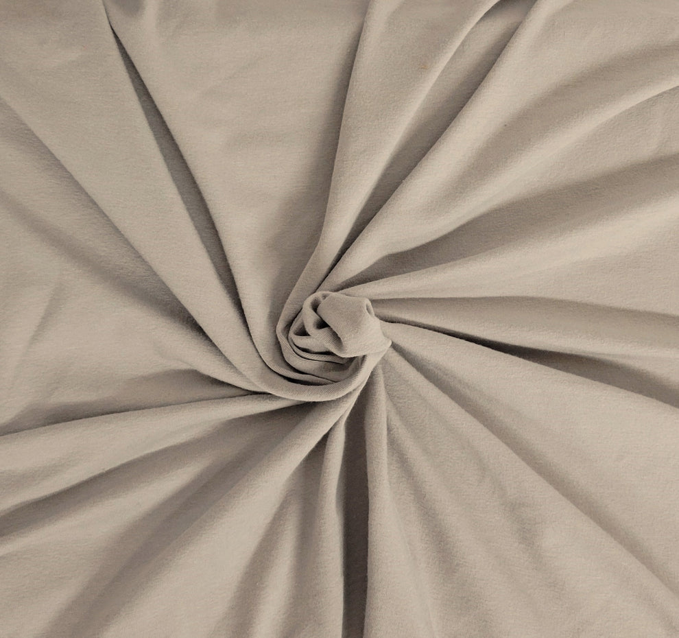 1 Yard Soft Gray Cotton Spandex Jersey Fabric Stretchy Comfortable Knit