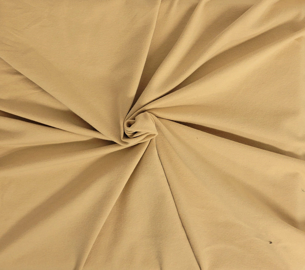 1 Yard Champagne Cotton Jersey Knit Fabric Soft Stretch Spandex