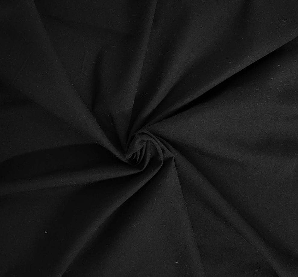 1 Yard Black Woven Cotton Polyester Poplin Fabric Lightweight Durable Material For Apparel And Crafts
