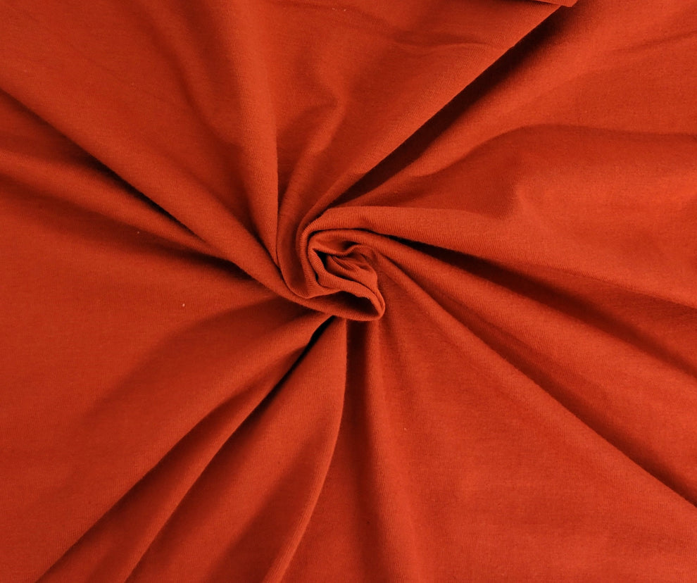 1 Yard Red Canyon Organic Cotton Jersey Fabric Soft Breathable Material