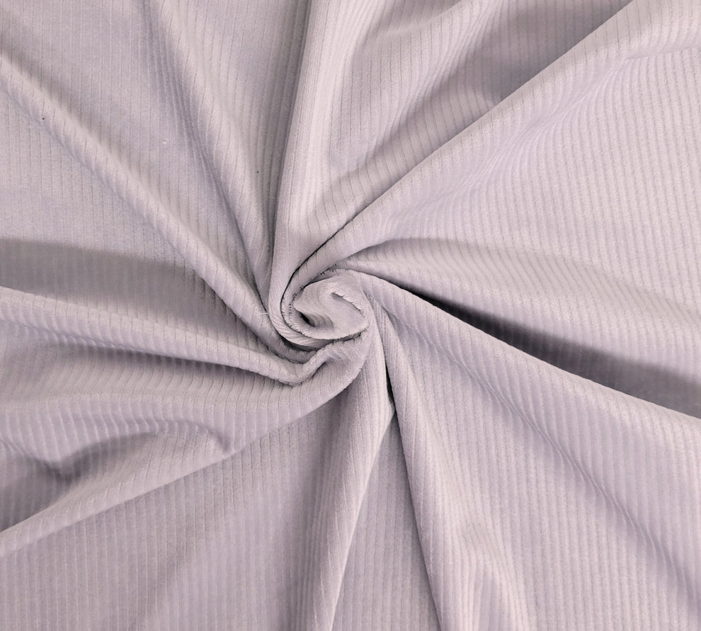1 Yard Lilac Corded Stretch Velvet Velour Fabric for Dresses, Gowns, Dancewear, and Costumes