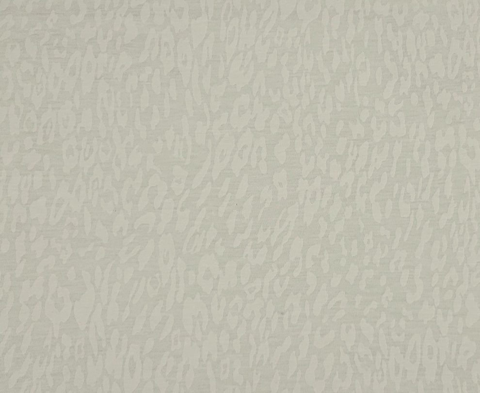 1 Yard Lightweight Off White Burnout Jersey Knit Cotton Blend Fabric for Apparel & Crafts