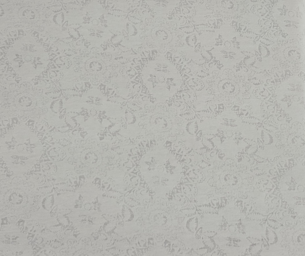 1 Yard Off White Burnout Jersey Fabric Soft Cotton Blend Knit for Sewing & Fashion