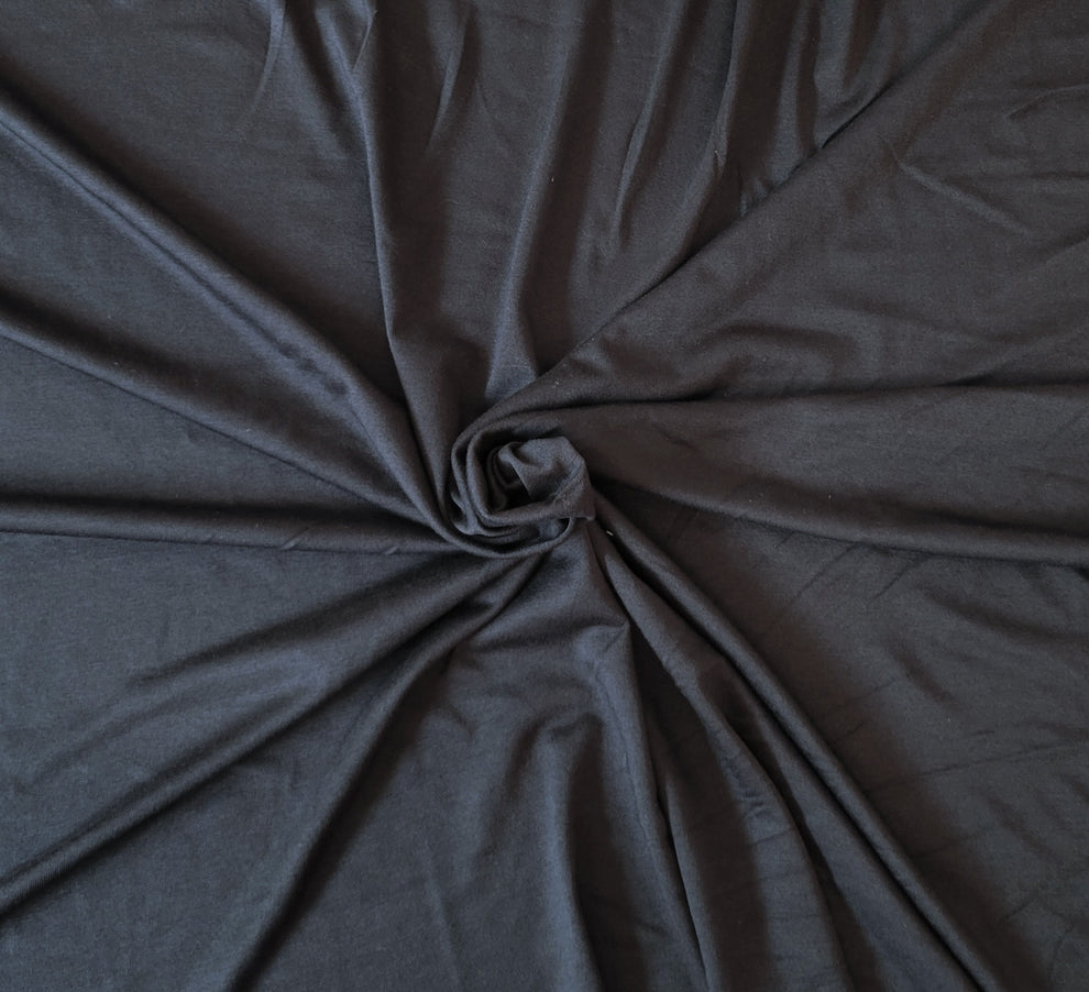 1 Yard Dark Gray MVS Modal Viscose Spandex Jersey Knit Fabric 2 Way Stretch