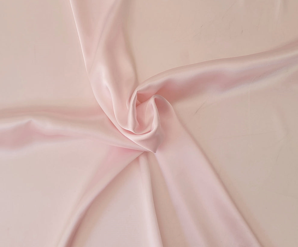 1 Yard Blush Satin Fabric 100% Polyester for Dresses, Linings, Decor, Craft and Bridal Projects