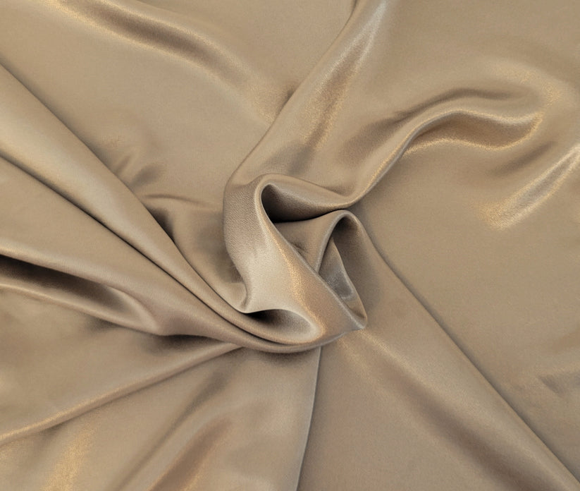 1 Yard Khaki Rayon Acetate Fabric Lightweight Soft Drapey Material For Dresses And Blouses