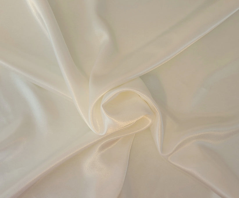 1 Yard Ivory Rayon Acetate Fabric Lightweight Soft Drapey Material For Eveningwear