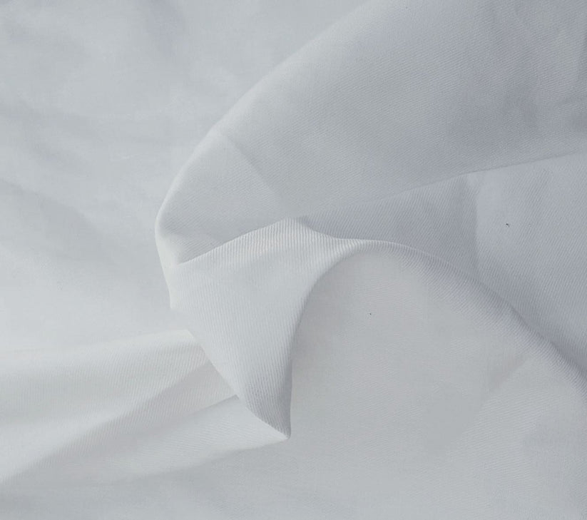 1 Yard White Linen Viscose Spandex Fabric Soft Stretch Woven Material For Summer Clothing