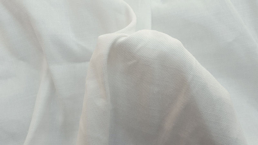 1 Yard Off White Linen Viscose Spandex Blend Knit Soft Stretch Fabric for Clothing and Loungewear