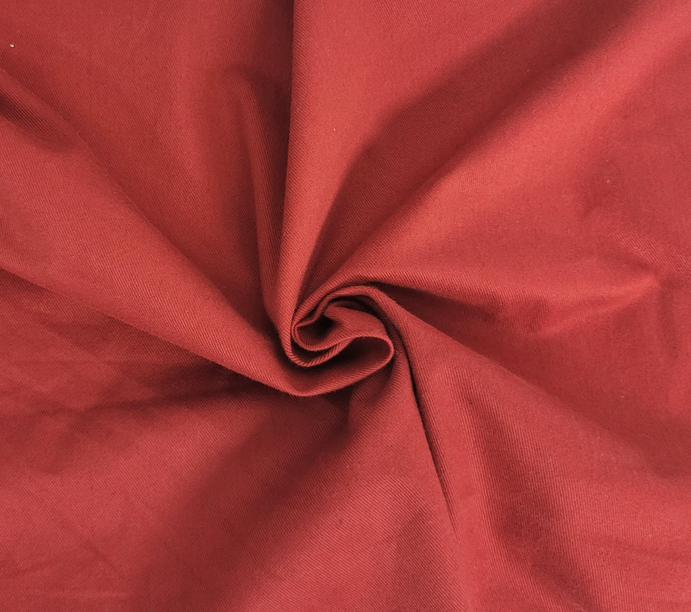 1 Yard Red 100% Brushed Cotton Twill Fabric Soft Durable Material 61 inches wide