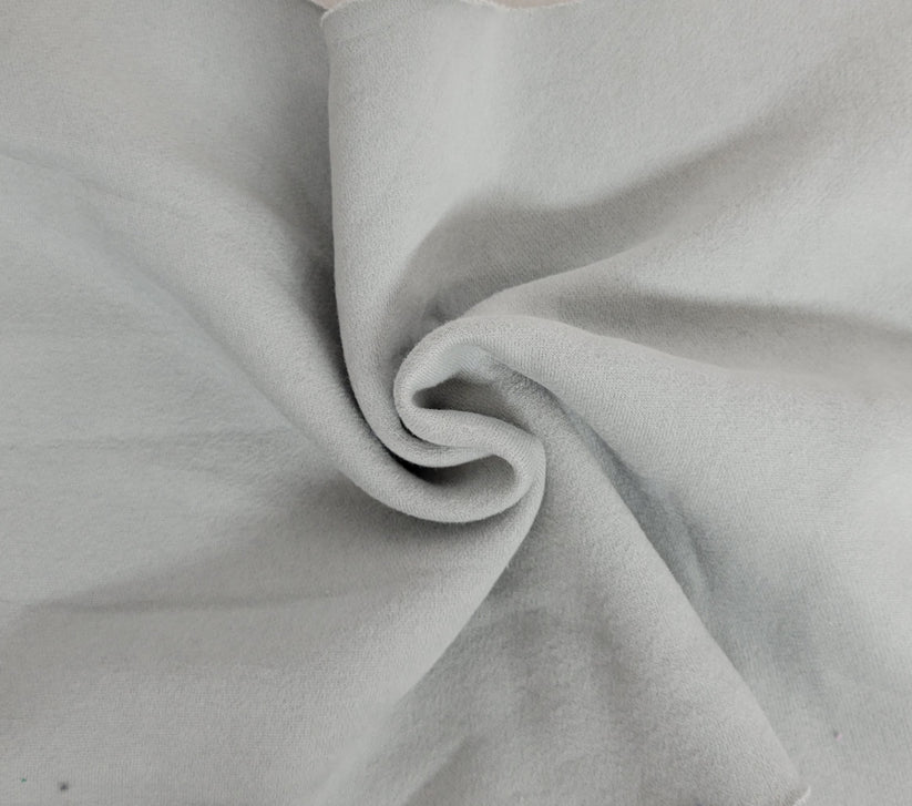 1 Yard Gray Cotton Blend Sweatshirt Fleece Knit Fabric Soft Warm Material For Hoodies