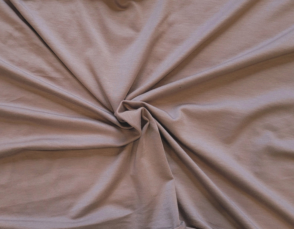 1 Yard Amber Autumn Tencel Siro Spandex Jersey Knit Stretch Fabric for Tops, Dresses & Loungewear.