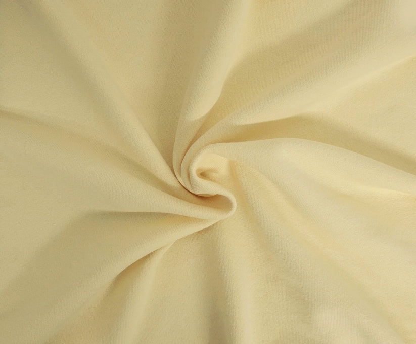 1 Yard Banana Yellow Cotton French Terry Knit Combines Comfort and Versatility.