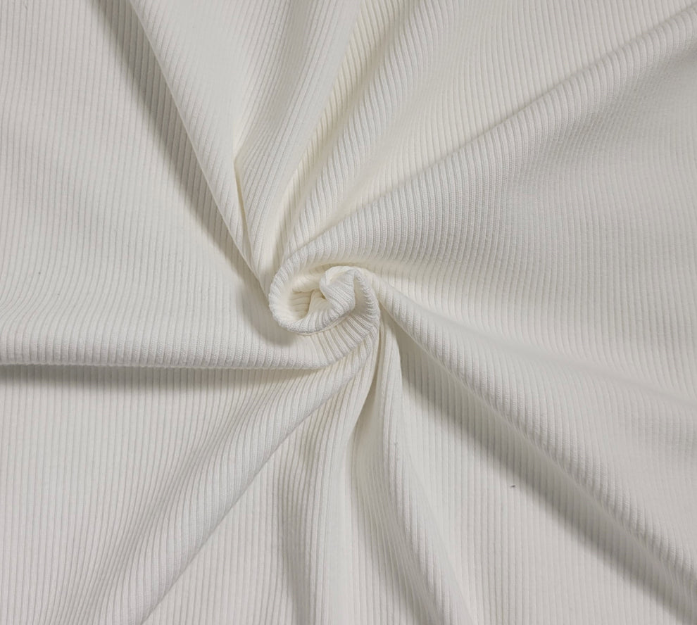 1 Yard Ready to Dye Cotton Spandex 2x1 Rib Knit Soft, Stretchy Medium Weight Fabric for Fashion, Crafts & More