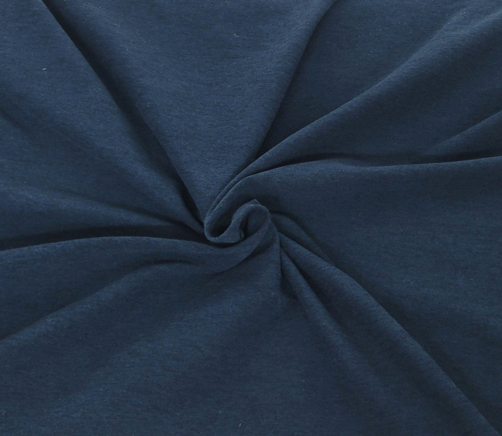1 Yard Heather Navy Polyester Spandex Performance Knit Fabric for Activewear Leggings Costumes and Tops 61 Inch Wide