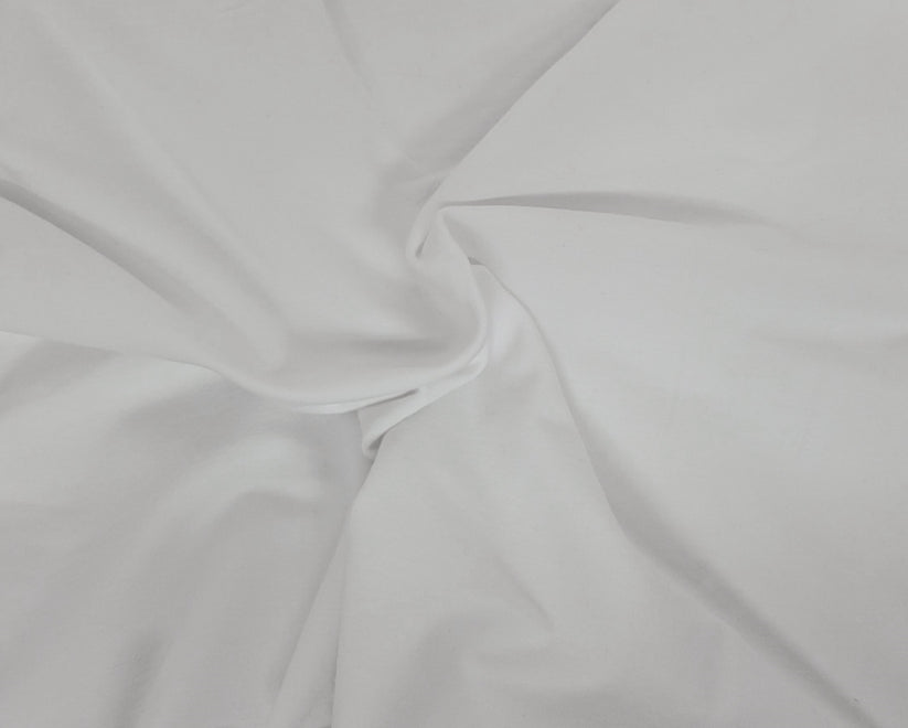 1 Yard White PFD Modal Cotton Spandex French Terry Knit Fabric Soft Stretch Material For Activewear 64 Inches