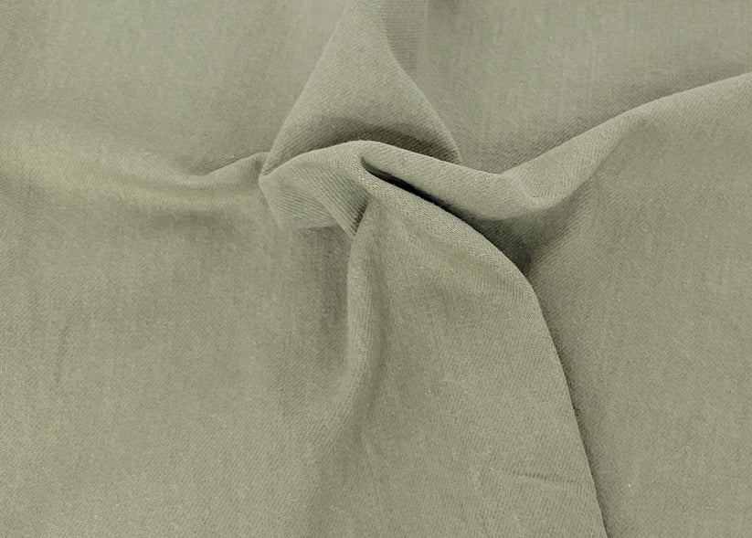 1 Yard Cool Avocado Cotton Bull Denim Heavyweight Durable Fabric