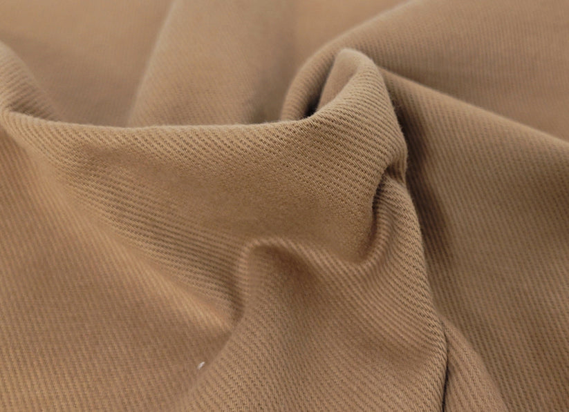 1 Yard Iced Mocha Cotton Bull Denim Fabric Water Repellant Twill for Upholstery or Apparel